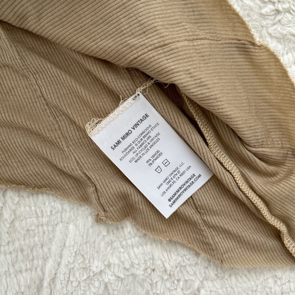 Worn once Sami Miro Vintage asymmetric long sleeve mini dress in Taupe - Picture 3 of 4